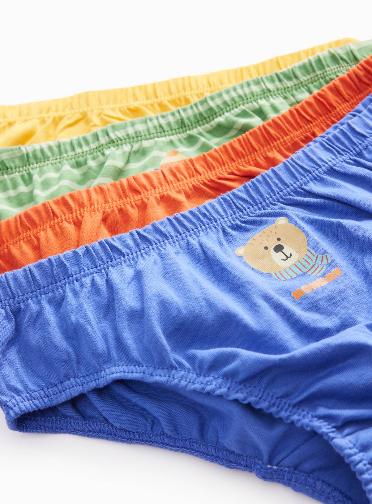 Multi-Coloured Bear, Moose, Badger & Fox Briefs 10-Pack 4-5 years - Image 2